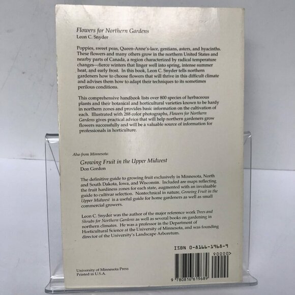 Flowers for Northern Gardens Book by Leon Snyder NICE! Gardening - Picture 2 of 7